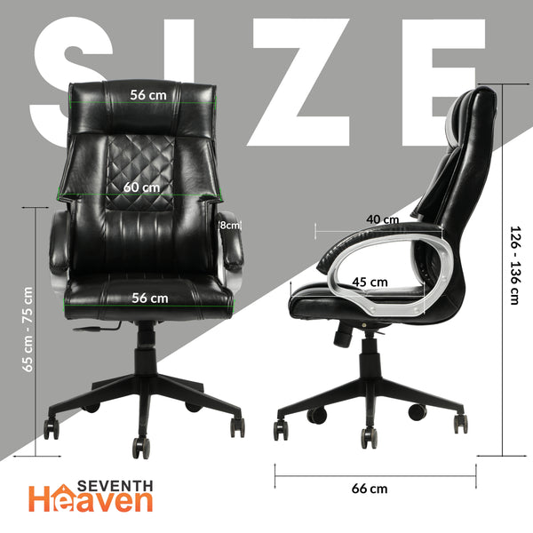 Magnum Mid-Back Office Chair – Ergonomic, Durable & Versatile (Leatherett - Black)