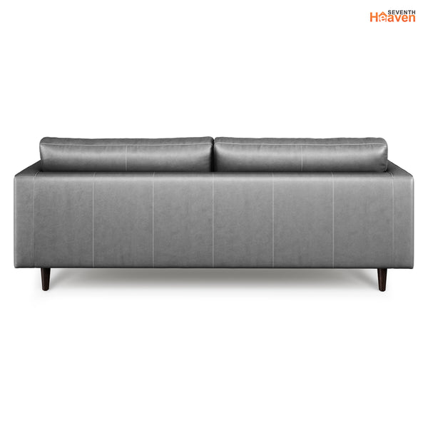 Vienna 3 Seater Sofa- ( Leatherette Fabric - Grey )