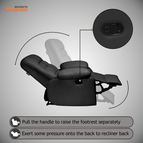 Havana 1 Seater Recliner – ( Spacious, Luxurious & DIY-Friendly- Black )