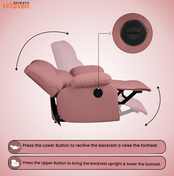 Phoenix Icon 1 Seater Motorise Recliner – ( DIY-Friendly, Plush Suede - Peach )