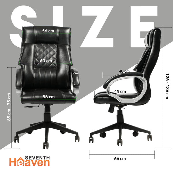 Magnum Mid-Back Office Chair – Ergonomic, Durable & Versatile (Leatherett - Black)