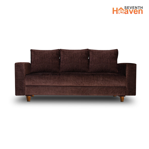 Rio 3 Seater Sofa- ( Premium Molfino Fabric- Brown )