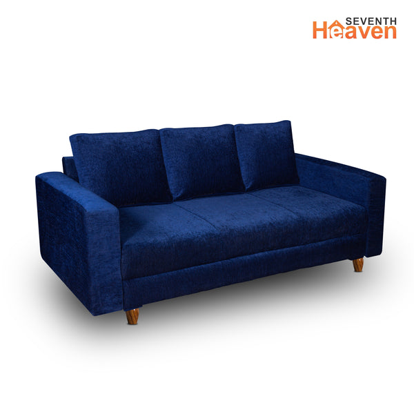 Rio 3 Seater Sofa- ( Premium Molfino Fabric- Blue )