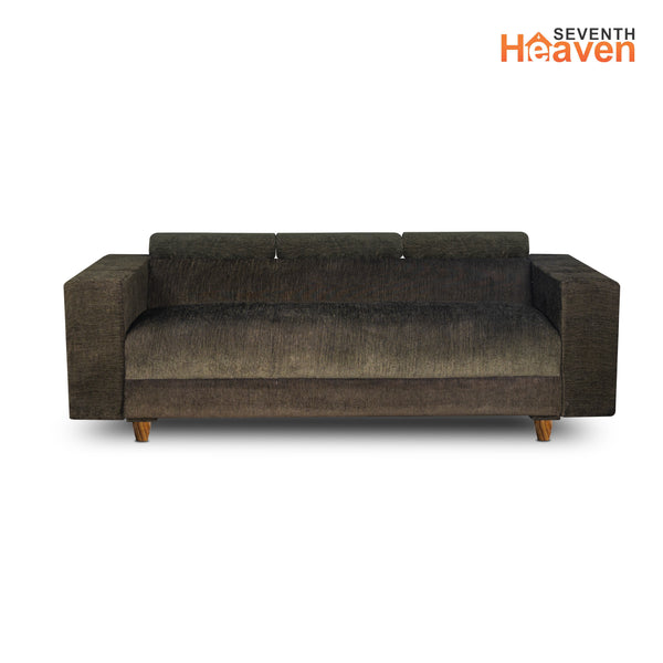 Berlin 3 Seater Sofa- ( Premium Molfino Fabric- Green )