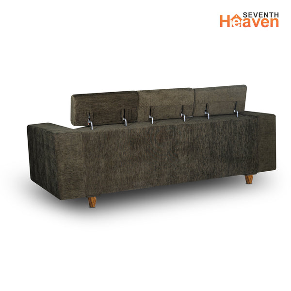 Berlin 3 Seater Sofa- ( Premium Molfino Fabric- Green )