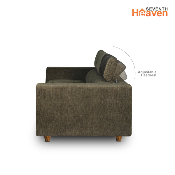Berlin 3 Seater Sofa- ( Premium Molfino Fabric- Green )