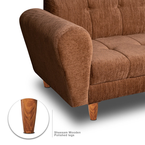 Milan 3 Seater Sofa - ( Premium Molfino Fabric- Beige )