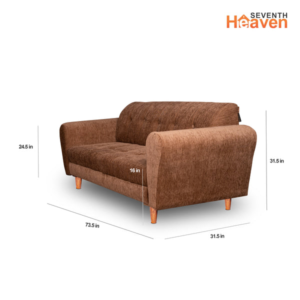 Milan 3 Seater Sofa - ( Premium Molfino Fabric- Beige )