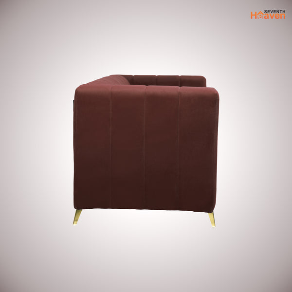 Tokyo Icon 2 Seater Sofa - ( Plush Suede Fabric - Brown)