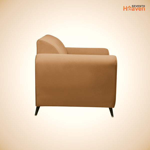 Milan Icon 3 Seater Sofa- ( Plush Suede Fabric- Beige )