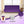 Florida 3 Seater Wooden Sofa Cum Bed - ( Premium Molfino Fabric- Purple )