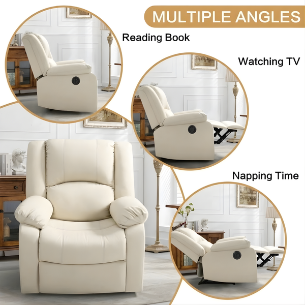 Phoenix 1 Seater Motorised Recliner – ( Spacious, Luxurious & DIY-Friendly - Beige )