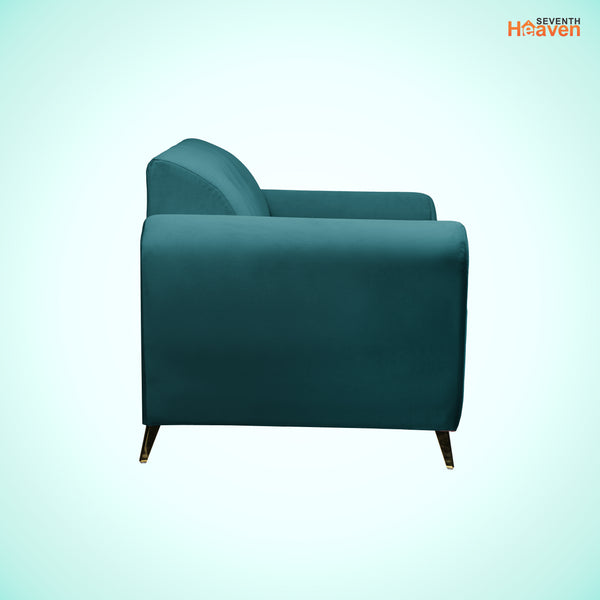 Milan Icon (3+1+1) Seater Sofa- ( Plush Suede Fabric - Teal )