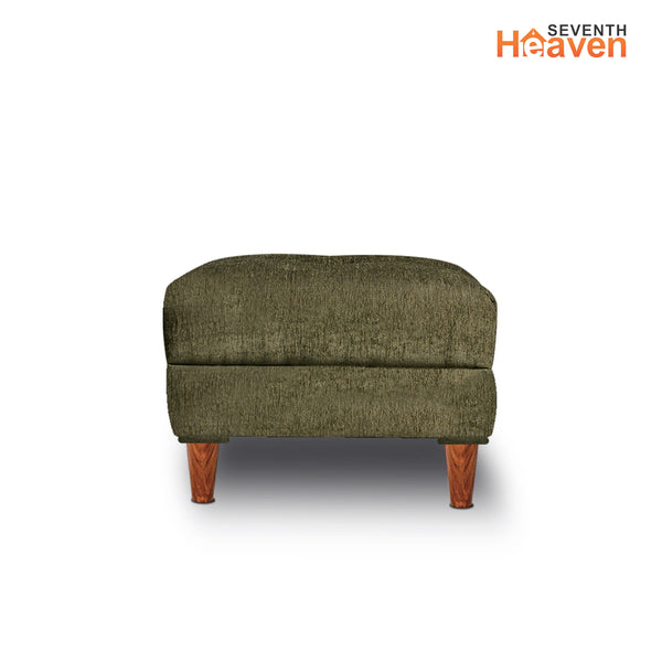Milan 5 Seater with 2 Ottoman- ( Premium Molfino Fabric- Green )