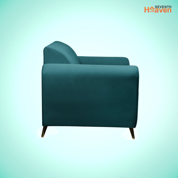 Milan Icon 3 Seater Sofa- ( Plush Suede Fabric- Teal )