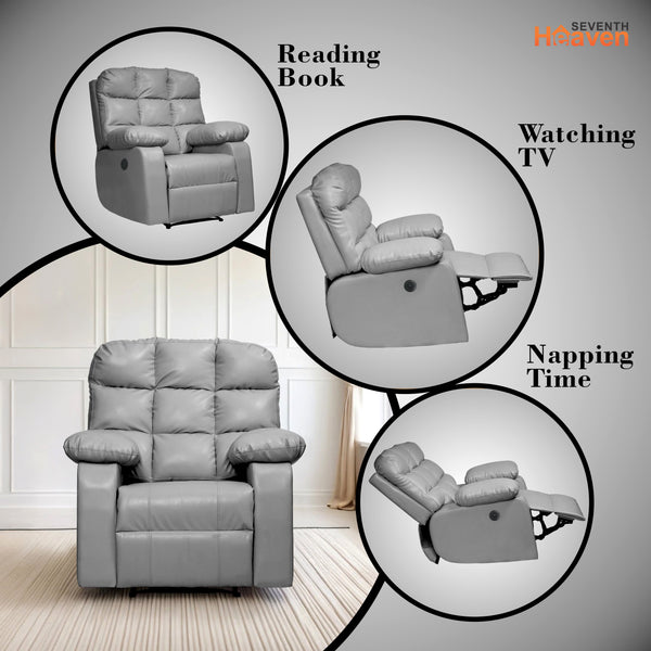 Lumina 1 Seater Motorised Recliner – ( Spacious, Luxurious & DIY-Friendly - Grey )