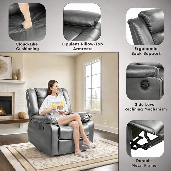 Oslo 1 Seater Motorised Recliner – ( Spacious, Luxurious & DIY-Friendly - Grey)