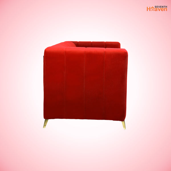 Tokyo Icon 2 Seater Sofa - ( Plush Suede Fabric - Maroon )