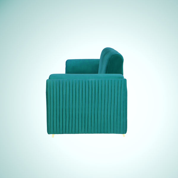 Venice (3+2) Seater Sofa- ( Plush Suede Fabric - Teal )