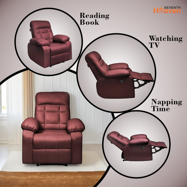 Havana 1 Seater Motorised Recliner – ( Spacious, Luxurious & DIY-Friendly- Brown )