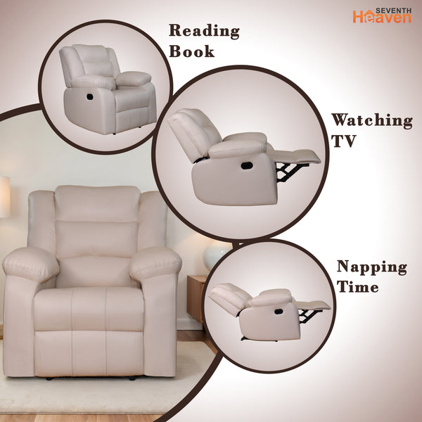 Oslo 1 Seater Recliner – ( Spacious, Luxurious & DIY-Friendly - Beige )