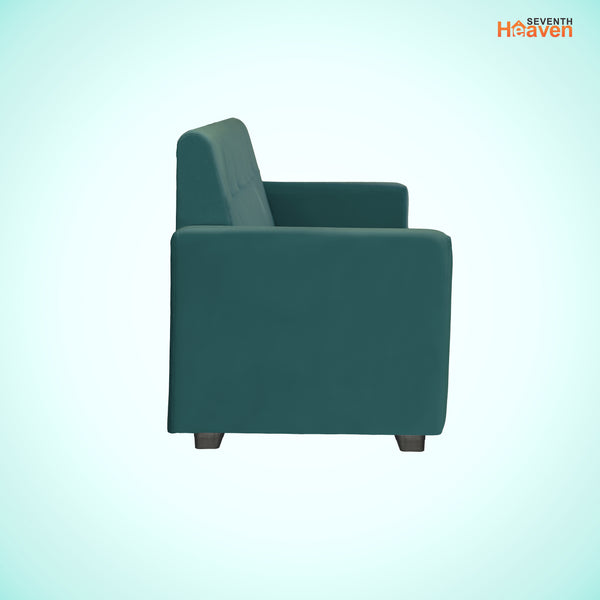London 2 Seater Sofa- ( Plush Suede Fabric- Teal )