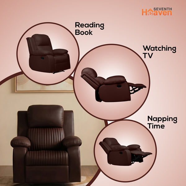 Miami 1 Seater Recliner – ( Spacious, Luxurious & DIY-Friendly- Brown )
