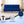 Florida 3 Seater Wooden Sofa Cum Bed - ( Premium Molfino Fabric- Blue )