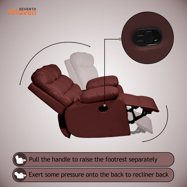 Lumina 1 Seater Recliner – ( Spacious, Luxurious & DIY-Friendly- Brown )