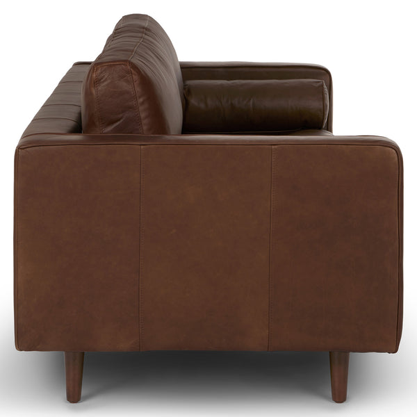 Vienna 3 Seater Sofa- ( Leatherette Fabric - Brown )