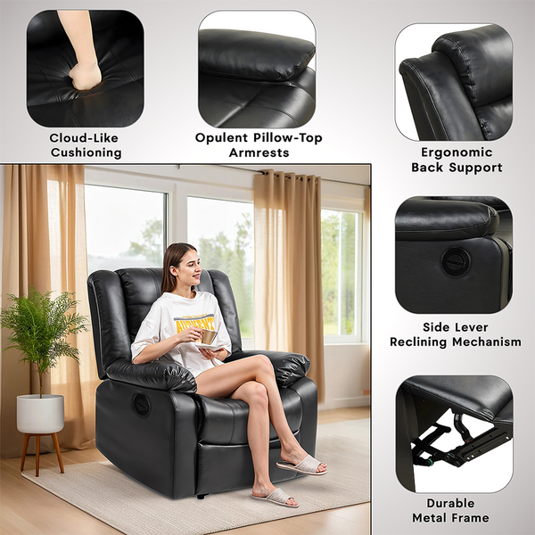 Oslo 1 Seater Motorised Recliner – ( Spacious, Luxurious & DIY-Friendly - Black )