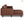 Vienna 6 Seater Sofa Left Corner - ( Leatherette Fabric - Taos Brown )