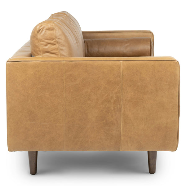 Vienna 3 Seater Sofa- ( Leatherette Fabric - Tan )