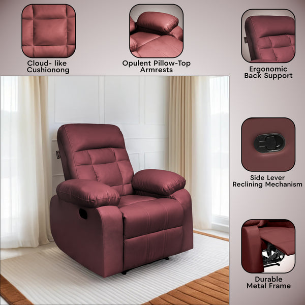 Havana 1 Seater Recliner – ( Spacious, Luxurious & DIY-Friendly- Brown )