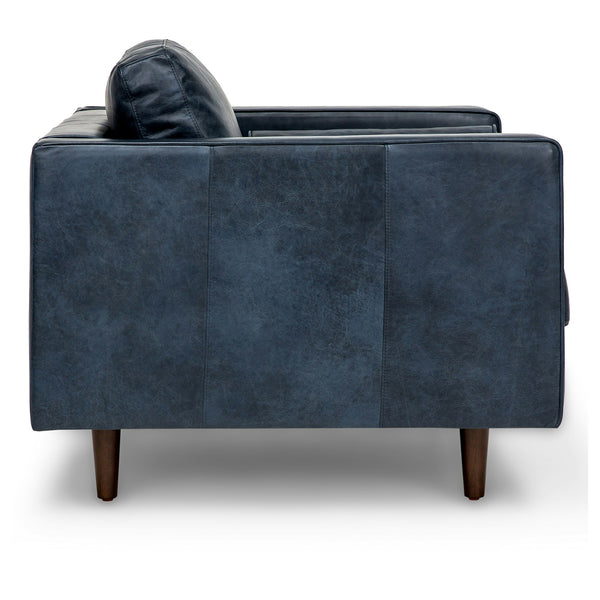 Vienna 1 Seater Sofa- ( Leatherette Fabric - Blue )