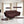 Milan Icon Ottoman 5 Seater Sofa - ( Plush Suede Fabric - Brown )