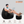 Seventh Heaven 4XL Bean Bag Cover with Footrest & Cushion ( Premium Leatherite - Black )