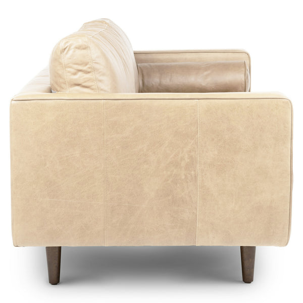 Vienna 3 Seater Sofa- ( Leatherette Fabric - Beige )
