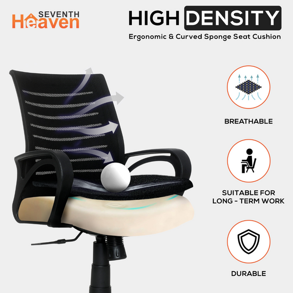 Blaze Mid-Back Office Chair – Ergonomic, Durable & Versatile (Black)