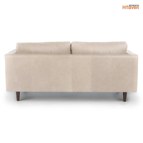 Vienna 2 Seater Sofa- ( Leatherette Fabric - Beige )