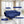 Milan Icon Ottoman 4 Seater Sofa - ( Plush Suede Fabric - Blue )