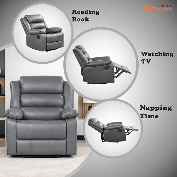 Oslo 1 Seater Motorised Recliner – ( Spacious, Luxurious & DIY-Friendly - Grey)