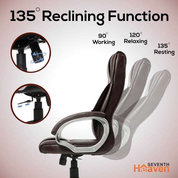 Magnum Mid-Back Office Chair – Ergonomic, Durable & Versatile (Leatherett - Brown)