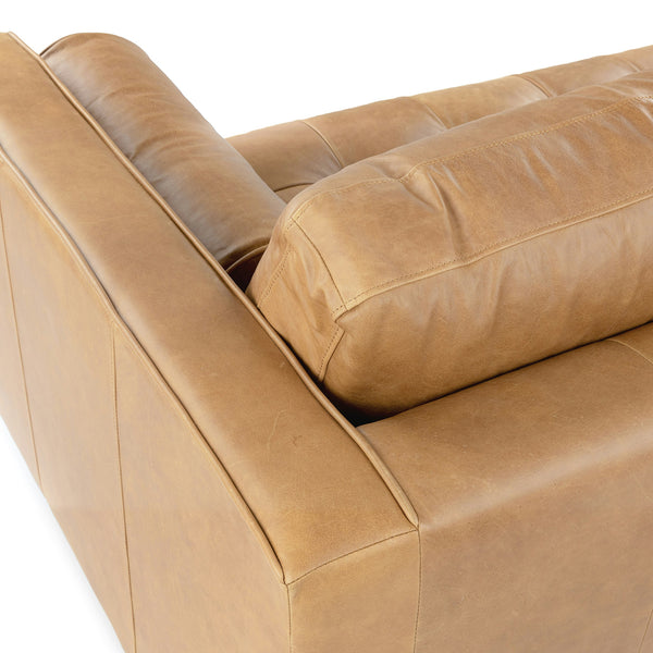 Vienna 3 Seater Sofa- ( Leatherette Fabric - Tan )