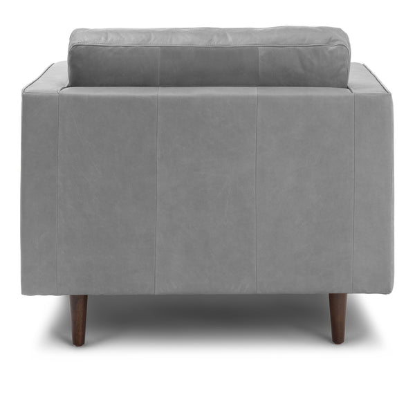 Vienna 1 Seater Sofa- ( Leatherette Fabric - Grey )
