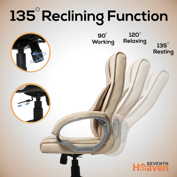 Magnum Mid-Back Office Chair – Ergonomic, Durable & Versatile (Leatherett - Beige)