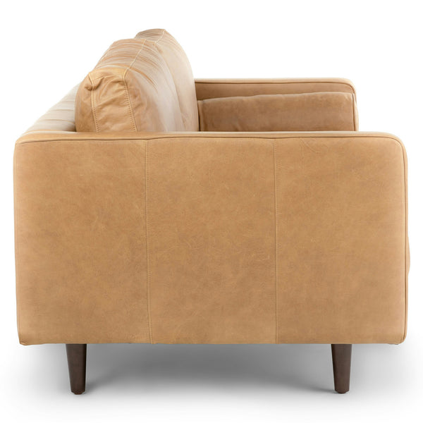 Vienna 2 Seater Sofa- ( Leatherette Fabric - Tan )