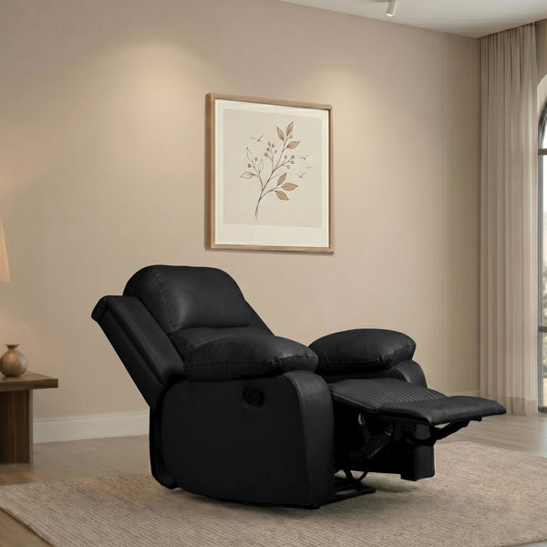Miami 1 Seater Recliner – ( Spacious, Luxurious & DIY-Friendly- Black )