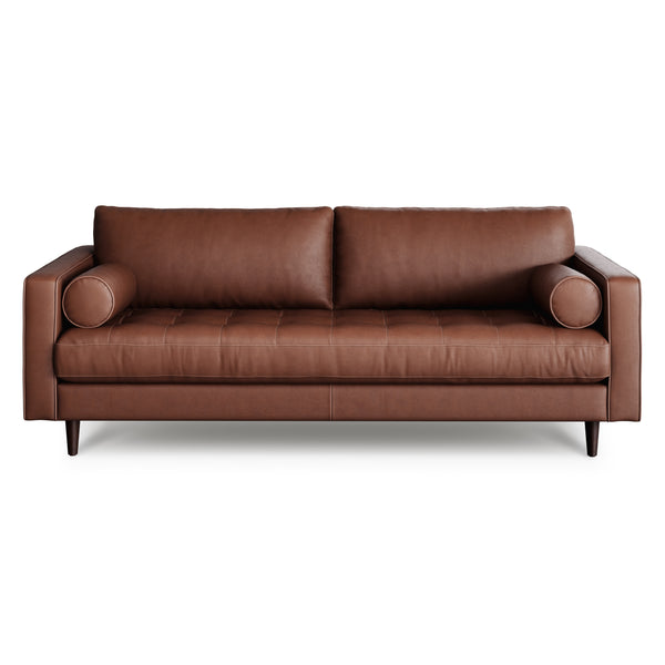 Vienna 3 Seater Sofa- ( Leatherette Fabric - Taos Brown )