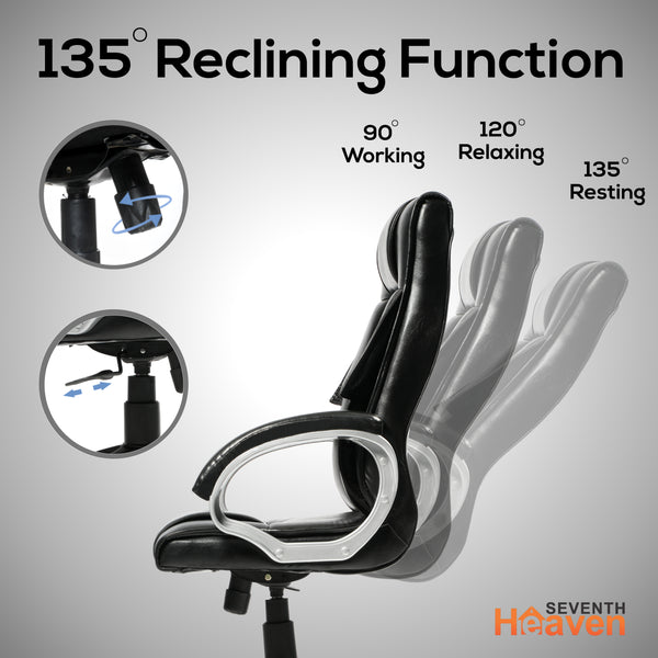 Magnum Mid-Back Office Chair – Ergonomic, Durable & Versatile (Leatherett - Black)